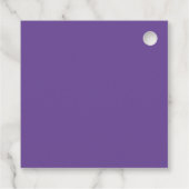 Elegante lavendel paarse bloemen bedankt bedankjes labels (Achterkant)