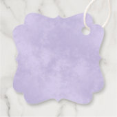 Elegante Lavendel Paarse Boho bruiloft dank u Bedankjes Labels (Achterkant)