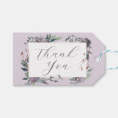 Elegante Lavendel Paarse Botanische Tuin Cadeaulabel (Voorkant (Horizontaal))