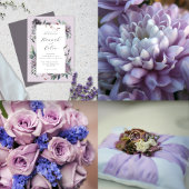 Elegante Lavendel Paarse Botanische Tuin Cadeaulabel