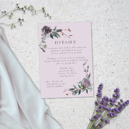 Elegante Lavendel Paarse Botanische Tuin Informatiekaartje