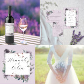 Elegante Lavendel Paarse Botanische Tuin Menu