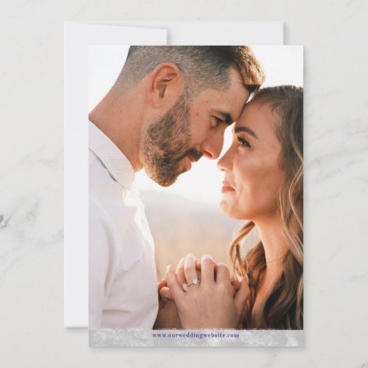 Elegante Lavendel Paarse Bubble Champagne bruiloft Save The Date (Achterkant)