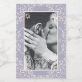 Elegante Lavendel Paarse Chic Border Trouwlabels Voedselcontainer Etiket (Enkel label)