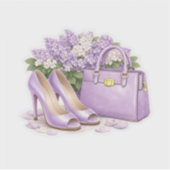 Elegante lavendel paarse hoge hakken sticker (Voorkant)