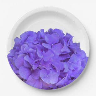 Elegante Lavendel paarse Hydrangeas paarse bloemen Papieren Bordje