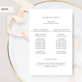 Elegante Lavendel Paarse Monogram Trouwprogramma