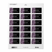 Elegante Lavendel Paarse Rozen Modern Lettering Etiket (Full Sheet)