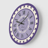 Elegante lavendel Paarse  wandklok (Hoek)