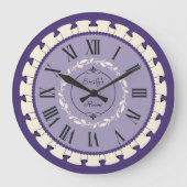 Elegante lavendel Paarse  wandklok (Voorkant)