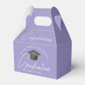 Elegante Lavendel Persoonlijk Afstudeerfeest Bedankdoosjes (Voorkant Zijde)