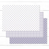 Elegante Lavendel Polka Dots Gingham Patroon Mix Inpakpapier Vel