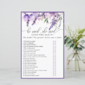 Elegante Lavendel Purple Flowers Vrijgezellenfeest (Staand voorkant)