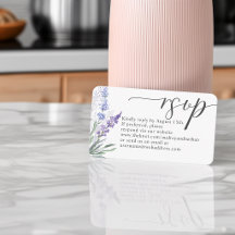 Elegante Lavendel QR Code RSVP Huwelijk