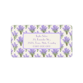 Elegante lavendel retour adreslabels etiket