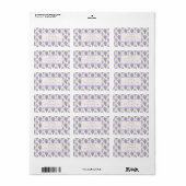 Elegante Lavendel Retouradreslabels Etiket (Full Sheet)