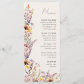 Elegante lavendel-, roze- en crèmekleurige wilde b menu (Voorkant)