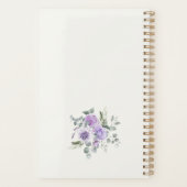 Elegante Lavendel Rozen Eucalyptus Trouwplanner Planner (Achterkant)