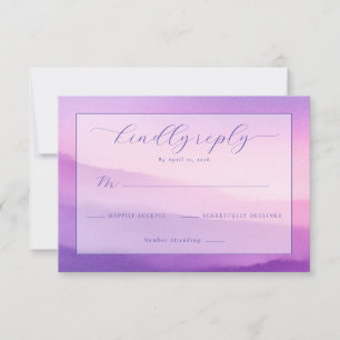 Elegante Lavendel RSVP kaart