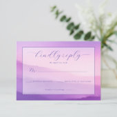 Elegante Lavendel RSVP kaart (Staand voorkant)