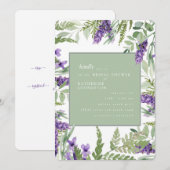 Elegante Lavendel & Sage Vrijgezellenfeest afgeron Kaart (Voorkant / Achterkant)