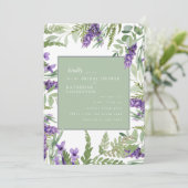 Elegante Lavendel & Sage Vrijgezellenfeest afgeron Kaart (Staand voorkant)