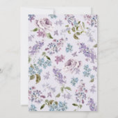 Elegante Lavendel Sering Huwelijk Kaart (Achterkant)