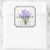 Elegante Lavendel Soja Wax Candle Business Label (Tas)