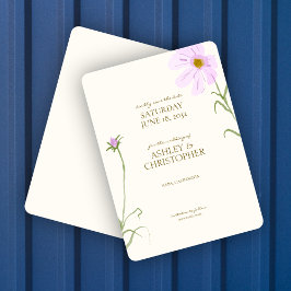 Elegante Lavendel Spring Wildflower bruiloft Save The Date
