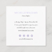 Elegante Lavendel Square Visitekaartjes (Achterkant)