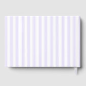Elegante lavendel strepen gastenboek (Achterkant)