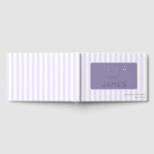 Elegante lavendel strepen gastenboek (Volledig)