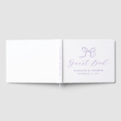 Elegante lavendel strik bruiloft gastenboek (Volledig)