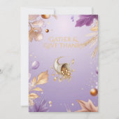 Elegante lavendel Thanksgiving met Cornucopia Kaart (Voorkant)