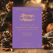 Elegante lavendel Thanksgiving met Cornucopia Kaart