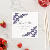 Elegante Lavendel Trouw Dankjewel Tafelservet Servetten (Insitu)