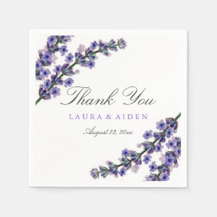 Elegante Lavendel Trouw Dankjewel Tafelservet Servetten