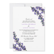 Elegante Lavendel Trouw Uitnodiging