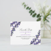 Elegante Lavendel Trouwdag Save The Date (Staand voorkant)