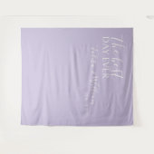 Elegante lavendel trouwfotobooth achtergrond wandkleed (Voorkant (horizontaal))