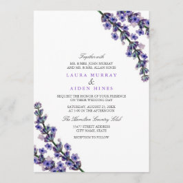 Elegante Lavendel Trouwuitnodiging Kaart