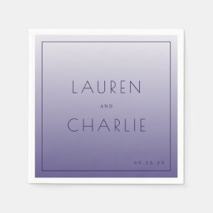 Elegante Lavendel Typografische Gradiënt Servet