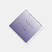 Elegante Lavendel Typografische Gradiënt Servet (Hoek)