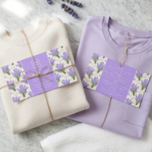 Elegante Lavendel Verzorgingsinstructies Kaart Visitekaartje