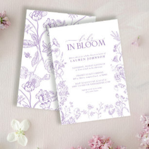 Elegante lavendel Victoriaans bloemige Baby in blo Kaart