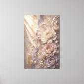 Elegante Lavendel Vorstbloem | Luxe Gepreste Bloem Canvas Afdruk (Voorkant)