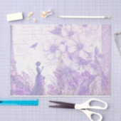 Elegante lavendel waterverf bloem papier (Craft)