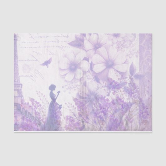 Elegante lavendel waterverf bloem papier (Voorkant)