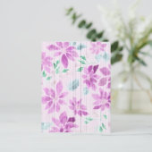 Elegante Lavendel Waterverf Bloem Postkaart (Staand voorkant)
