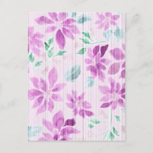 Elegante Lavendel Waterverf Bloem Postkaart